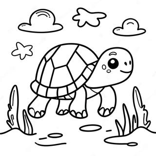 Cute Baby Sea Turtle Coloring Page 14640-12107