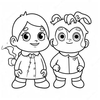 Cute Teenieping Characters Coloring Page 14650-12113