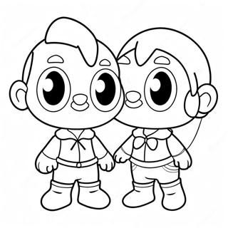 Cute Teenieping Characters Coloring Page 14650-12116