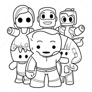 Cute Roblox Characters Coloring Page 14660-12123