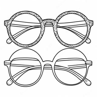 Glasses Coloring Page 14669-12126