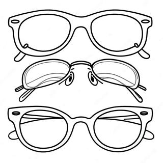 Glasses Coloring Page 14669-12127