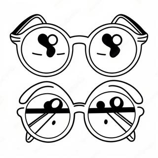 Funny Glasses Coloring Page 14670-12129