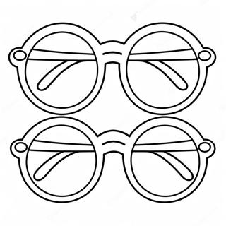 Funny Glasses Coloring Page 14670-12131