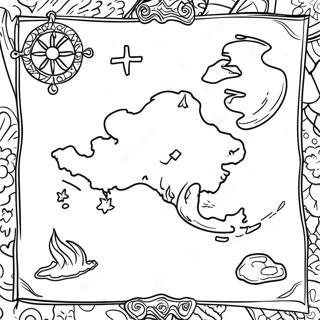 Treasure Map Coloring Page 14679-12135