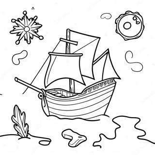 Treasure Map Coloring Page 14679-12136