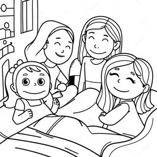 Sleepover Friends Coloring Page 14689-12142