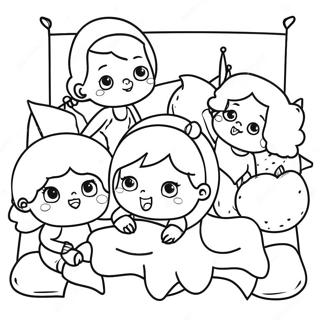 Sleepover Friends Coloring Page 14689-12143