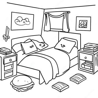 Cozy Sleepover Scene Coloring Page 14690-12145