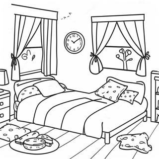 Cozy Sleepover Scene Coloring Page 14690-12146