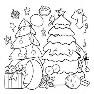 Festive Christmas Traditions Coloring Page 14710-12162