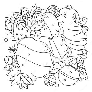 Festive Christmas Traditions Coloring Page 14710-12163