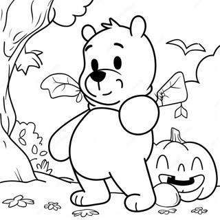 Winnie The Pooh Halloween Coloring Page 14729-12175