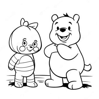 Winnie The Pooh Halloween Coloring Page 14729-12176