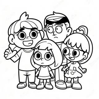 Loud House Family Portrait Coloring Page 1472-1177