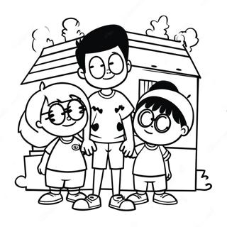 Loud House Family Portrait Coloring Page 1472-1178