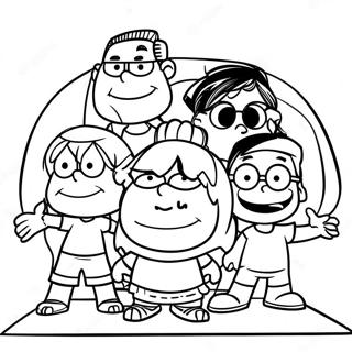 Loud House Family Portrait Coloring Page 1472-1179