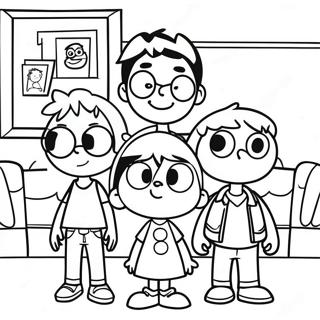 Loud House Family Portrait Coloring Page 1472-1180