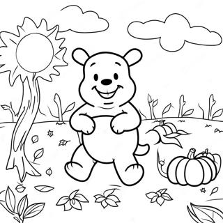 Eerie Winnie The Pooh In A Pumpkin Patch Coloring Page 14730-12177