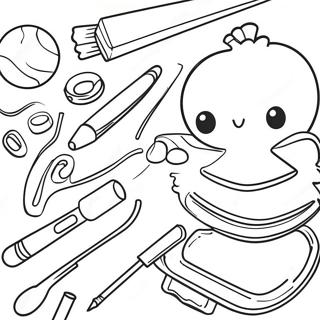 Fun K 12 School Supplies Coloring Page 14740-12188