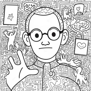 Keith Haring Coloring Page 14749-12190