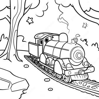 Choo Choo Charles In A Spooky Forest Coloring Page 14760-12202