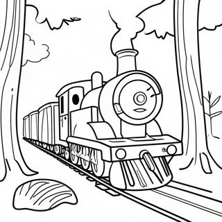 Choo Choo Charles In A Spooky Forest Coloring Page 14760-12203