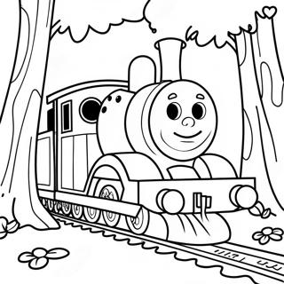 Choo Choo Charles In A Spooky Forest Coloring Page 14760-12204