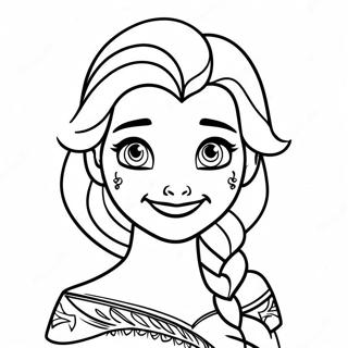 Frozen 2 Elsa With Hair Down Coloring Page 14789-12222