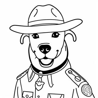 Sheriff Labrador Coloring Pages