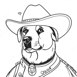 Sheriff Labrador Coloring Page 14799-12230