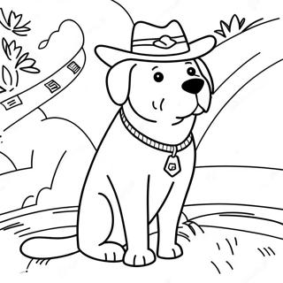 Sheriff Labrador Coloring Page 14799-12231