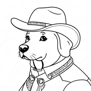 Sheriff Labrador Coloring Page 14799-12232