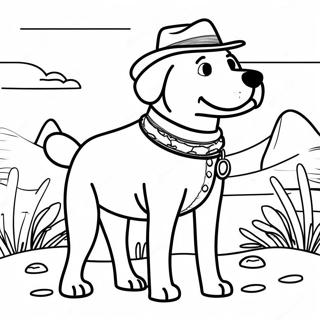 Adventurous Sheriff Labrador In The Wild Coloring Page 14800-12235