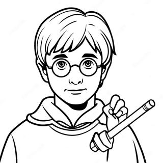 Harry Potter With Wand Coloring Page 14810-12242