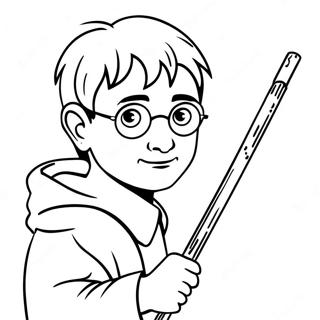 Harry Potter With Wand Coloring Page 14810-12243