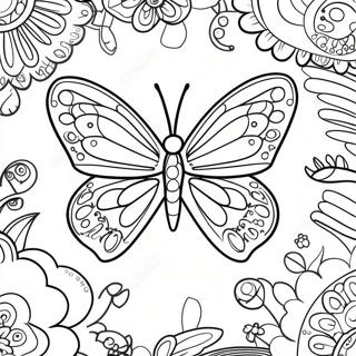 Vibrant Butterfly Transformation Coloring Page 14820-12250