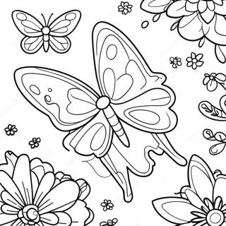 Vibrant Butterfly Transformation Coloring Page 14820-12252