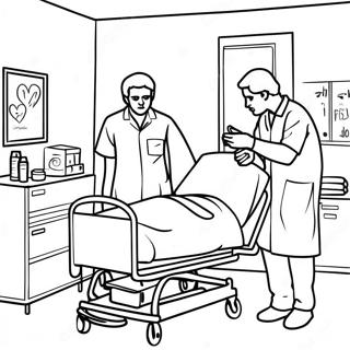 Hospital Scene Coloring Page 14849-12270