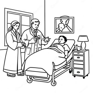 Hospital Scene Coloring Page 14849-12272