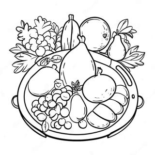 Tu Bishvat Seder Table Coloring Page 14890-12308