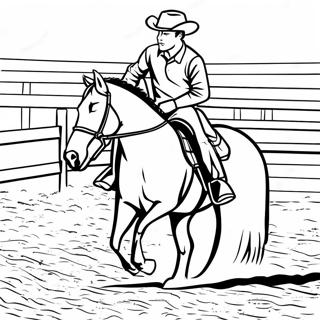 Barrel Racing Horse And Rider Coloring Page 14899-12325