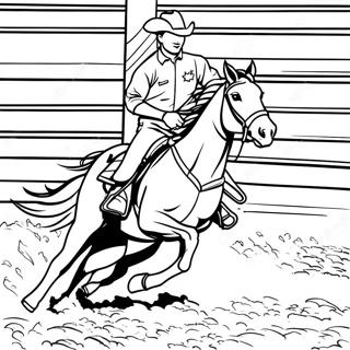 Fast Barrel Racing Action Coloring Page 14900-12314