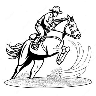 Fast Barrel Racing Action Coloring Page 14900-12315