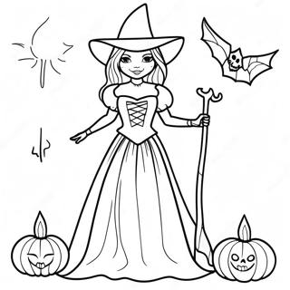 Gothic Witchcraft Coloring Pages