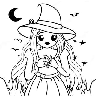 Gothic Witchcraft Coloring Page 14909-12336