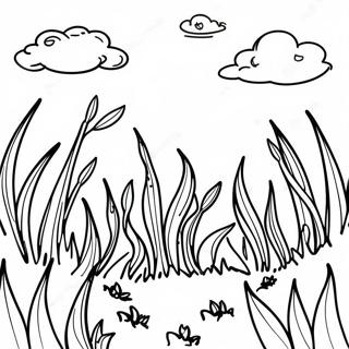 Lush Green Grass Coloring Page 14920-12345