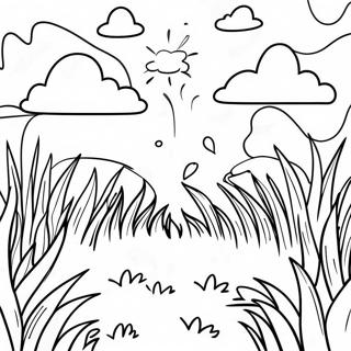 Lush Green Grass Coloring Page 14920-12347