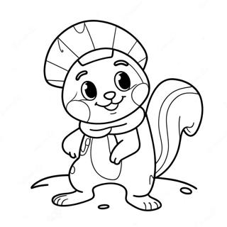 Sandy Cheeks Coloring Pages