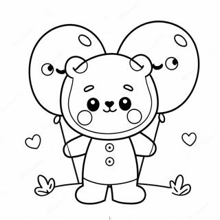 Cute Huggy Wuggy With Balloons Coloring Page 1492-1196